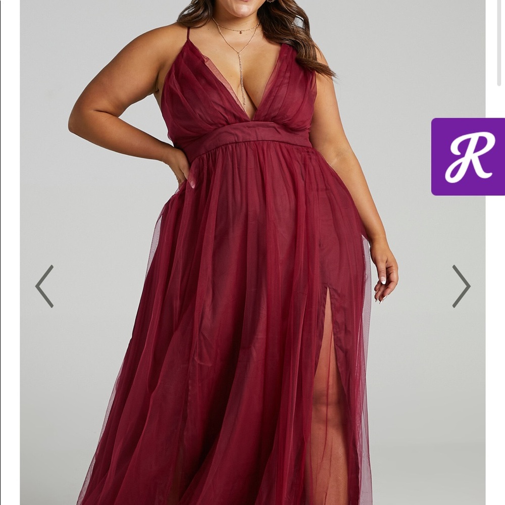 red burgundy tool gown - formal dress